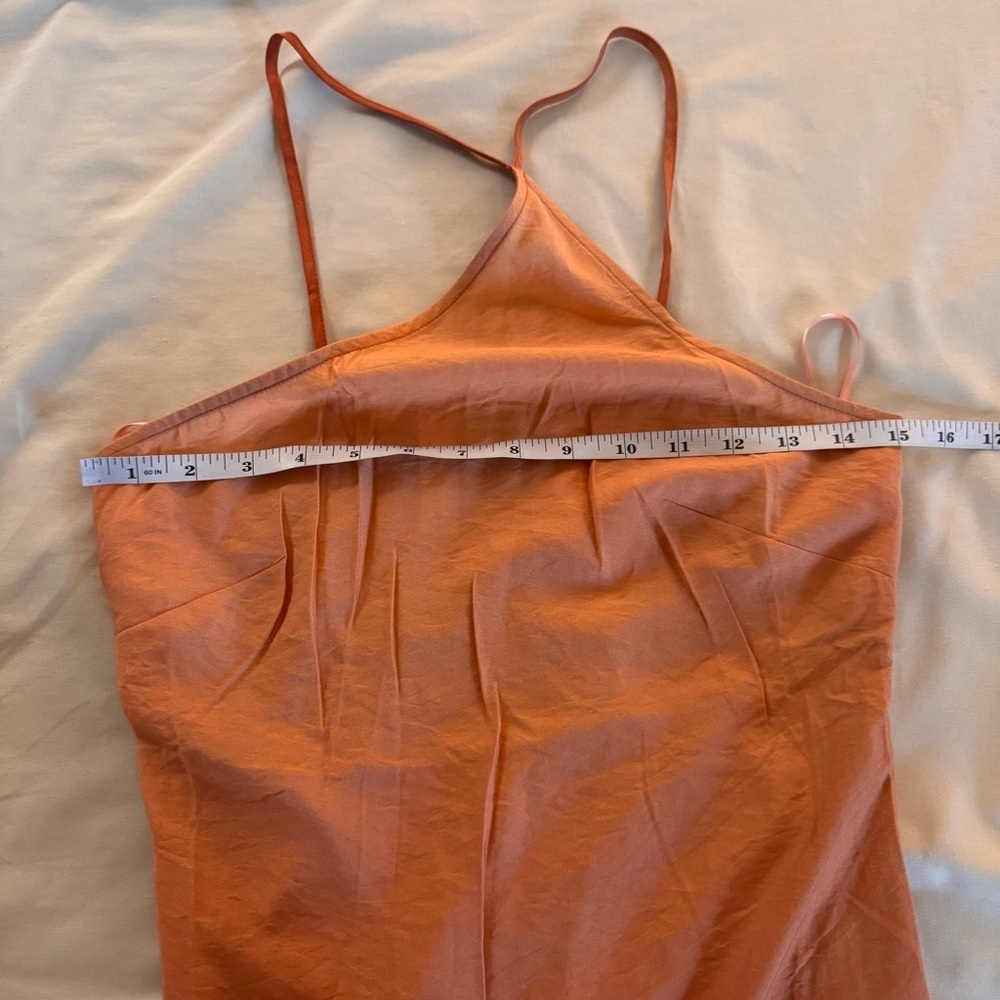 NWT Madewell One-Shoulder Midi Slit Dress size 00 Orange NP094 - Picture 2 of 16
